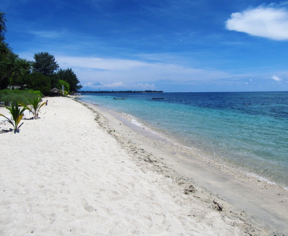 Playa de Gili Air en Indonesia